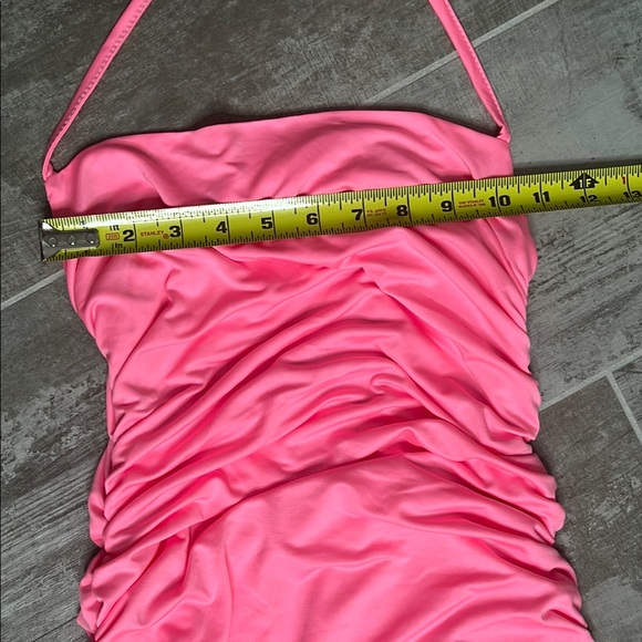 Pink Ruched Mini Dress - Picture 4 of 7